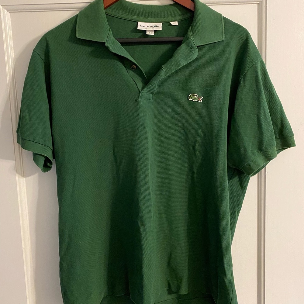 Men’s classic fit Lacoste polo, size large.